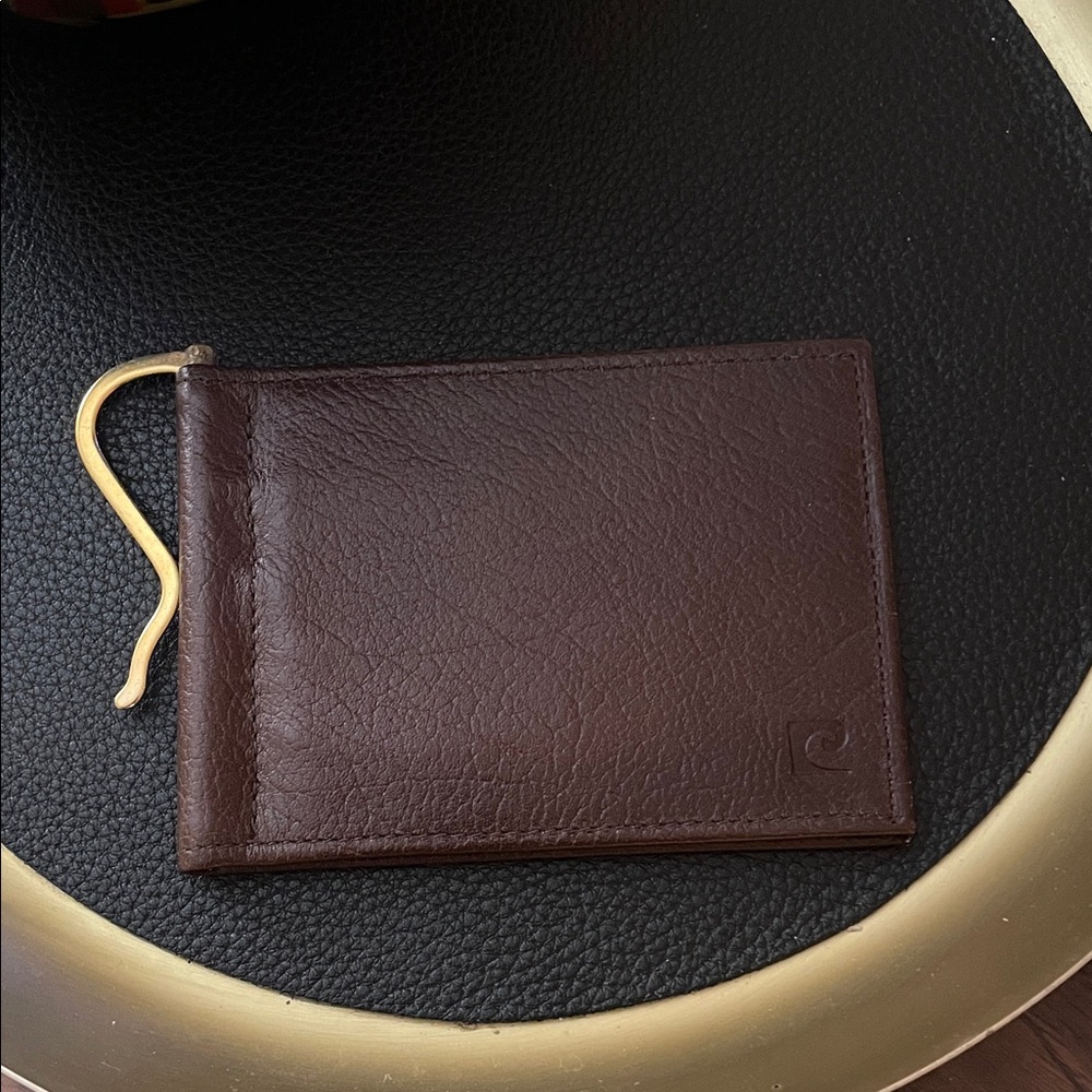 Pierre Cardin Royan Cowhide Brown Money Clip Wallet